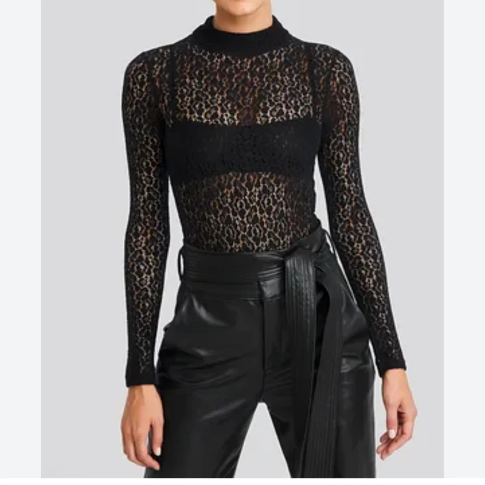 Free People intimately free Day and Night Black Lace Bodysuit
